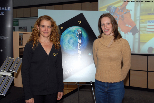 Marie-Hélène Cyr and Julie Payette